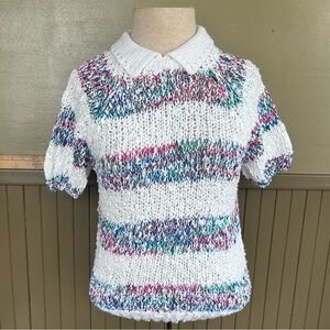 80’s Razz-m’-tazz Material Girl Chunky Short Sleeve Sweater